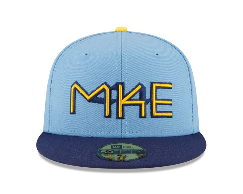 Blue New Era Milwaukee Brewers MLB City Connect Cap 59fifty | PWRG74916