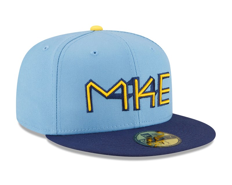 Blue New Era Milwaukee Brewers MLB City Connect Cap 59fifty | PWRG74916