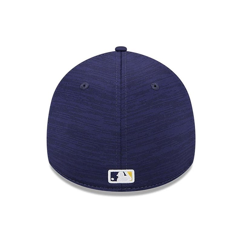 Blue New Era Milwaukee Brewers MLB Clubhouse Stretch Fit Cap 39thirty | AZYF23814