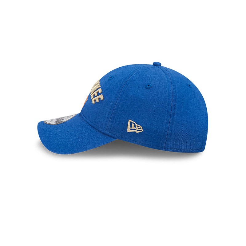 Blue New Era Milwaukee Bucks Authentics City Edition Adjustable Cap 9twenty | UKBP24970