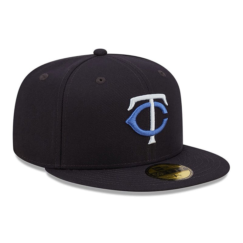 Blue New Era Minnesota Twins Monocamo Fitted Cap 59fifty | RXVQ89163