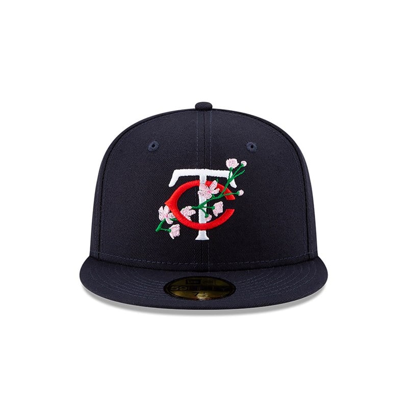 Blue New Era Minnesota Twins Side Patch Bloom Fitted Cap 59fifty | OMXH64102