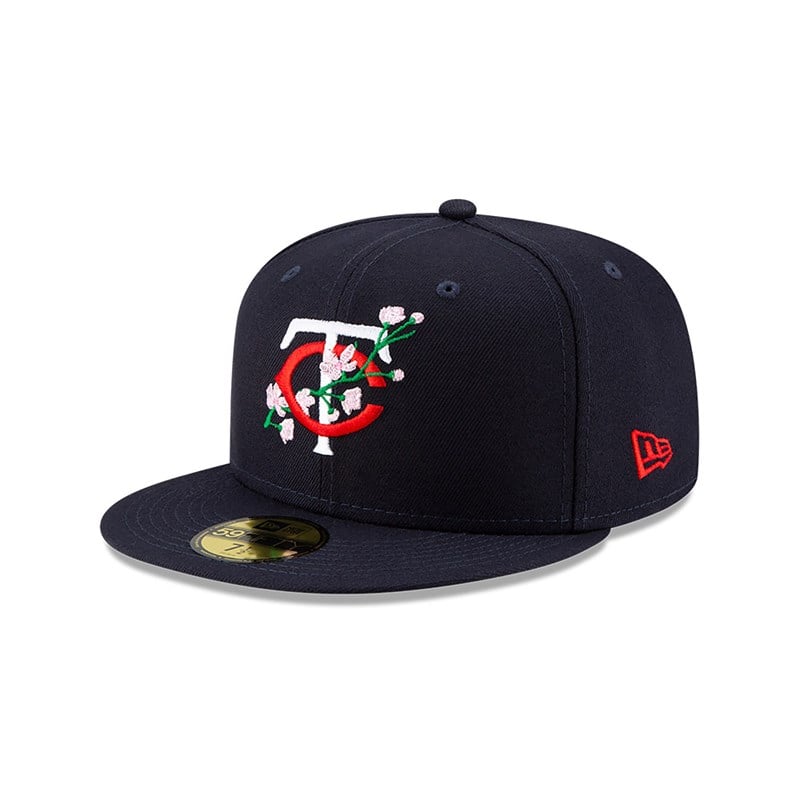 Blue New Era Minnesota Twins Side Patch Bloom Fitted Cap 59fifty | OMXH64102