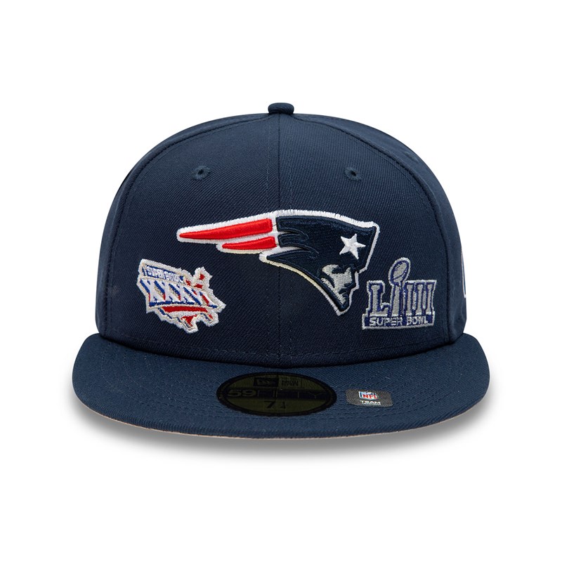 Blue New Era New England Patriots Historic Champs Fitted Cap 59fifty | ALGY98405