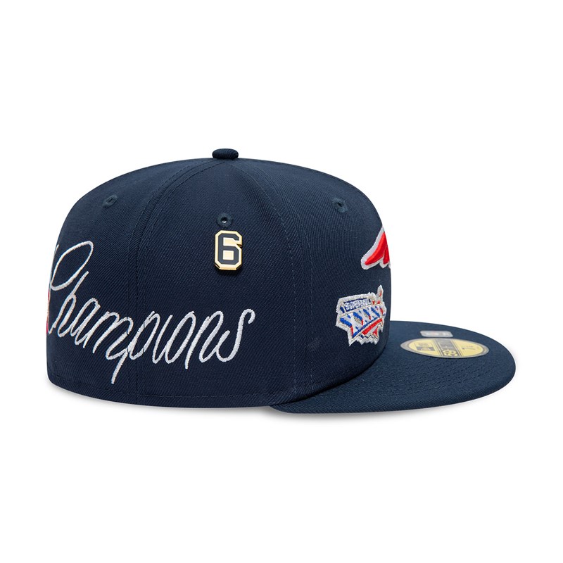 Blue New Era New England Patriots Historic Champs Fitted Cap 59fifty | ALGY98405