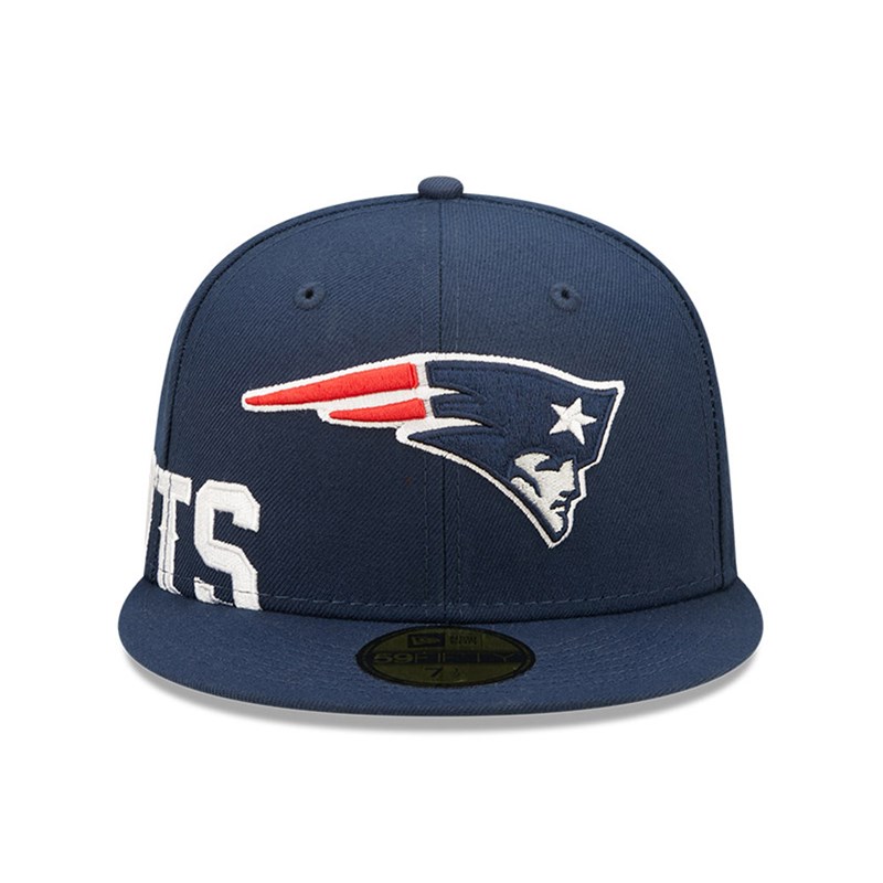 Blue New Era New England Patriots NFL Side Split Fitted Cap 59fifty | NLAF32850