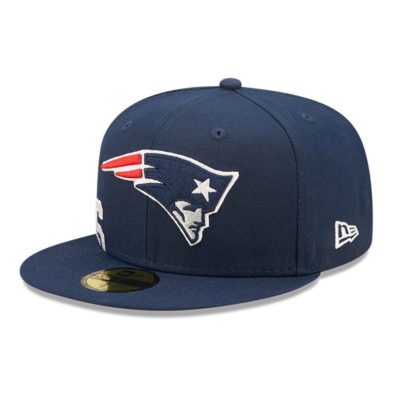 Blue New Era New England Patriots NFL Side Split Fitted Cap 59fifty | NLAF32850