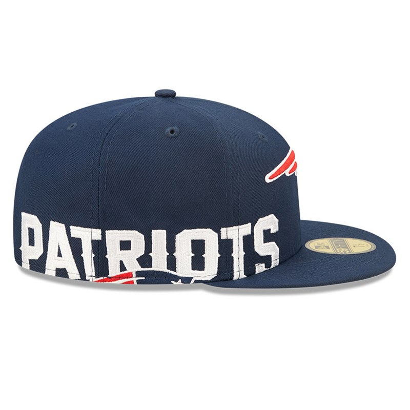 Blue New Era New England Patriots NFL Side Split Fitted Cap 59fifty | NLAF32850