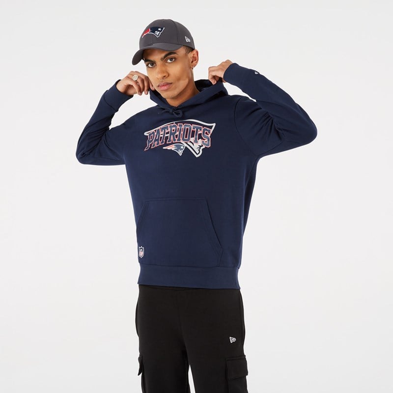 Blue New Era New England Patriots NFL Team Logo Hoodie | VLCX20463