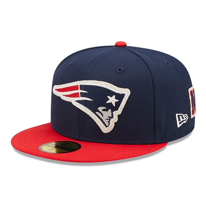 Blue New Era New England Patriots Ne Letterman Fitted Cap 59fifty | JZOL61745