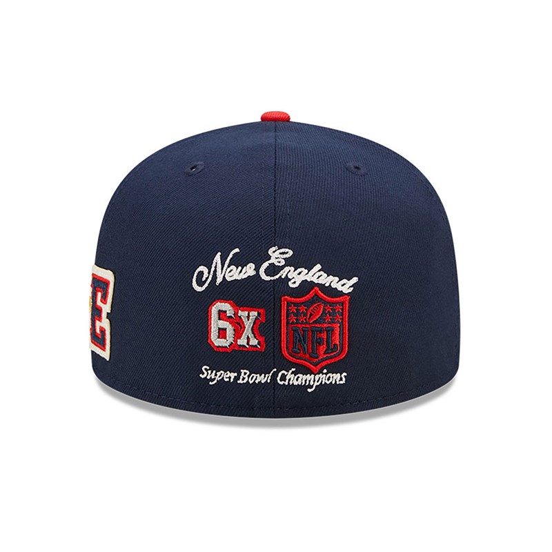 Blue New Era New England Patriots Ne Letterman Fitted Cap 59fifty | JZOL61745