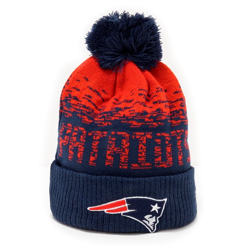 Blue New Era New England Patriots Ombre Sport Beanie Hat Knit | XUIH03517