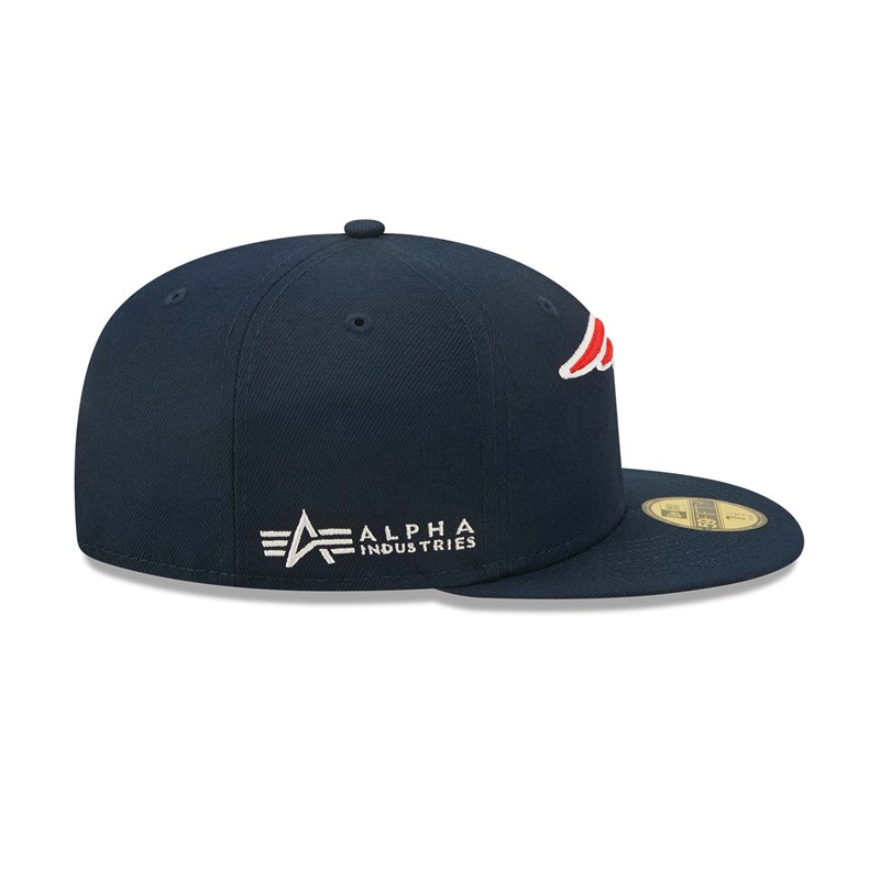 Blue New Era New England Patriots X Alpha Industries Fitted Cap 59fifty | KODL16539