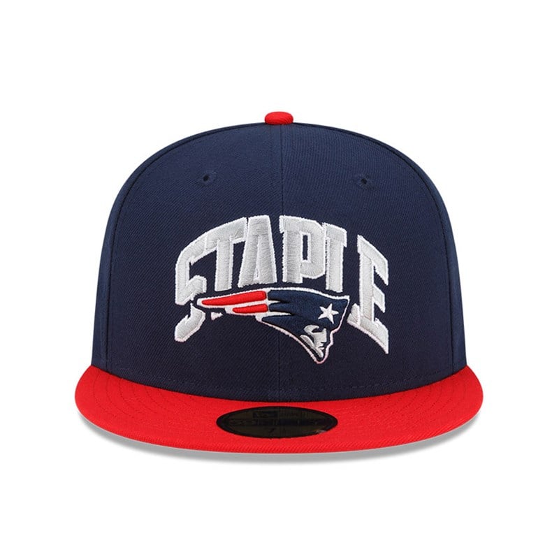 Blue New Era New England Patriots X Staple Fitted Cap 59fifty | ZOTM18925