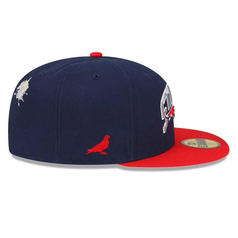 Blue New Era New England Patriots X Staple Fitted Cap 59fifty | ZOTM18925