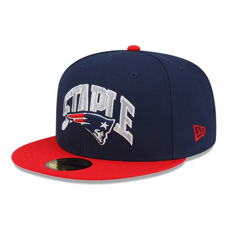 Blue New Era New England Patriots X Staple Fitted Cap 59fifty | ZOTM18925