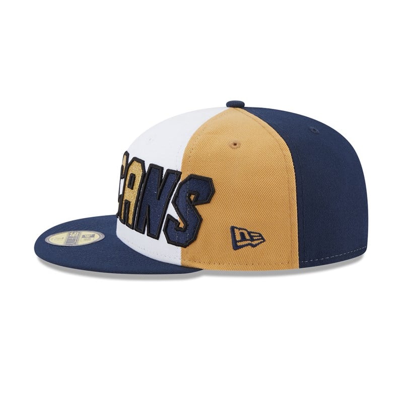 Blue New Era New Orleans Pelicans NBA Back Half Fitted Cap 59fifty | ATIE87065