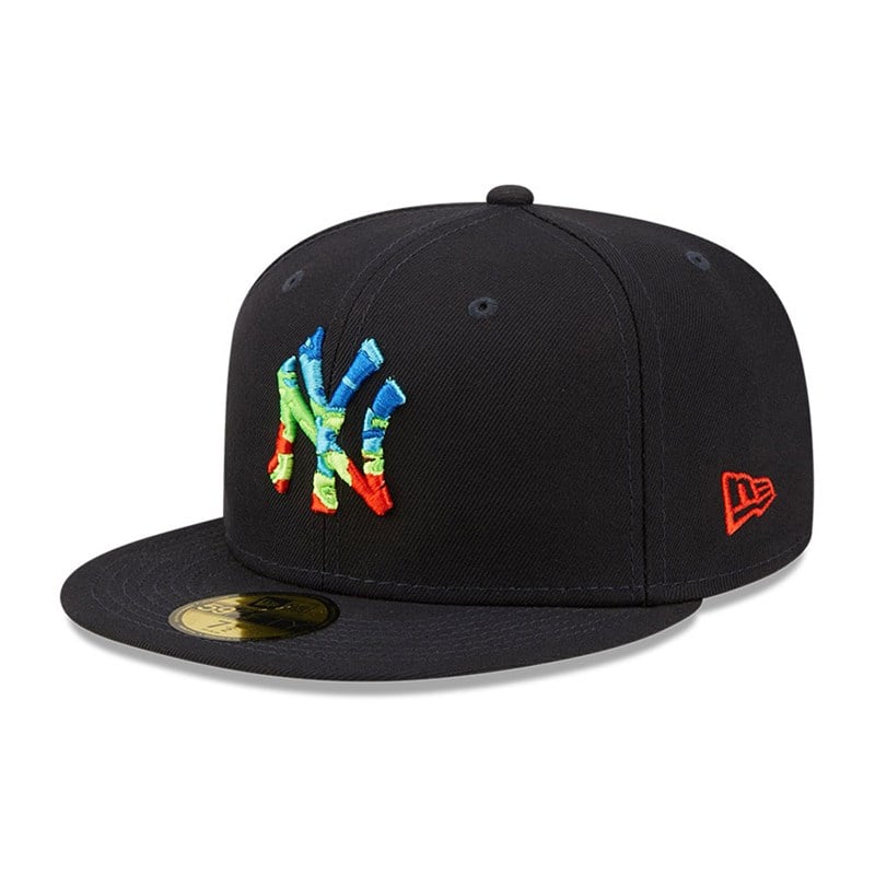 Blue New Era New York Yankees Infrared Fitted Cap 59fifty | JDPM67038