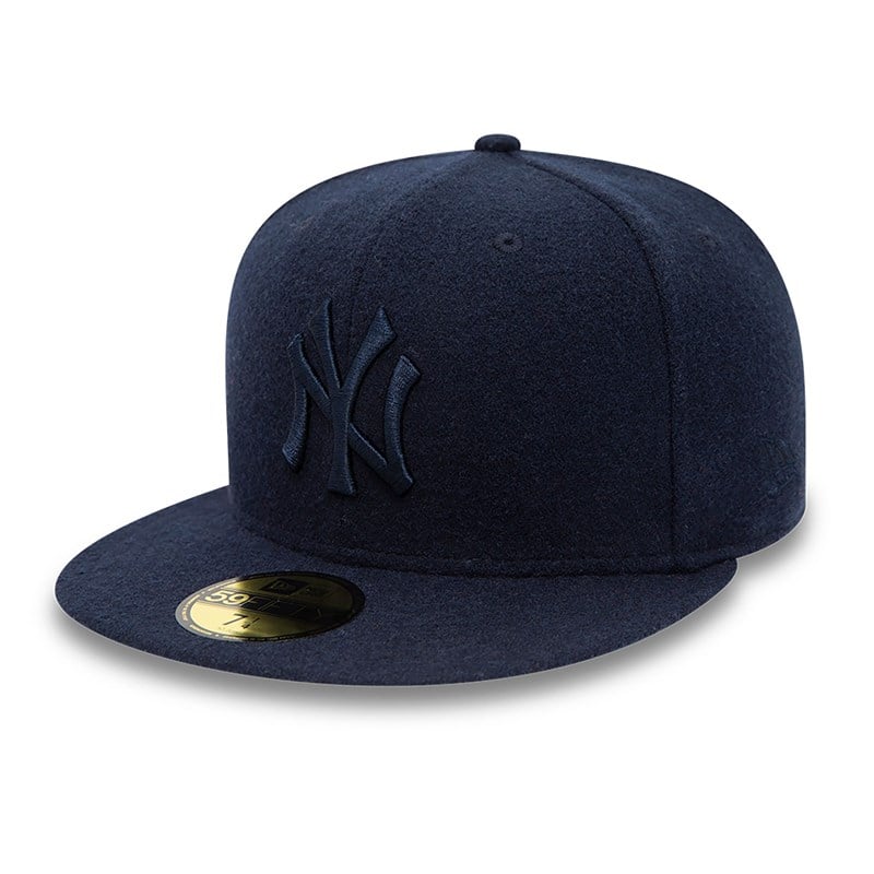 Blue New Era New York Yankees Melton Fitted Cap 59fifty | SOMV72051