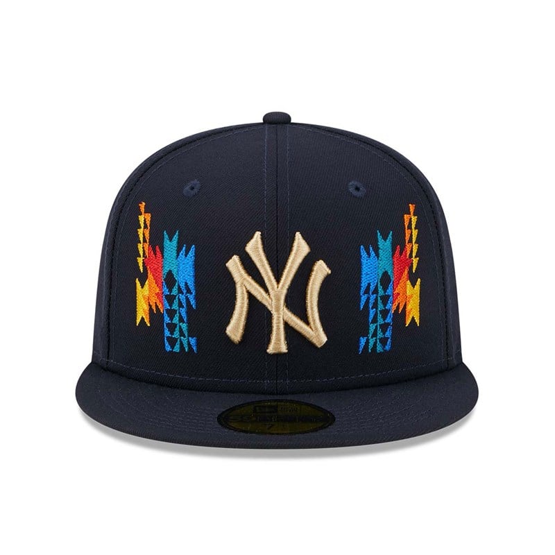 Blue New Era New York Yankees Southwestern Fitted Cap 59fifty | GRXW57320