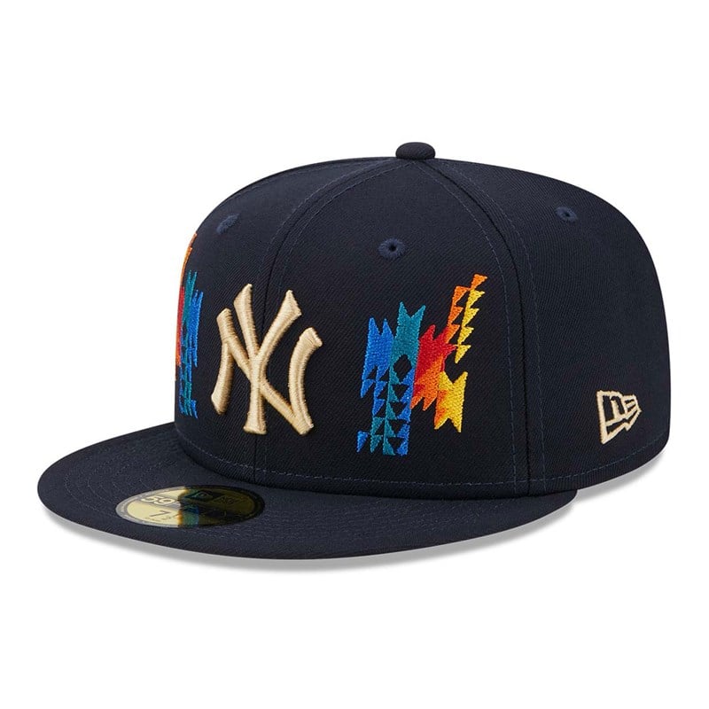 Blue New Era New York Yankees Southwestern Fitted Cap 59fifty | GRXW57320