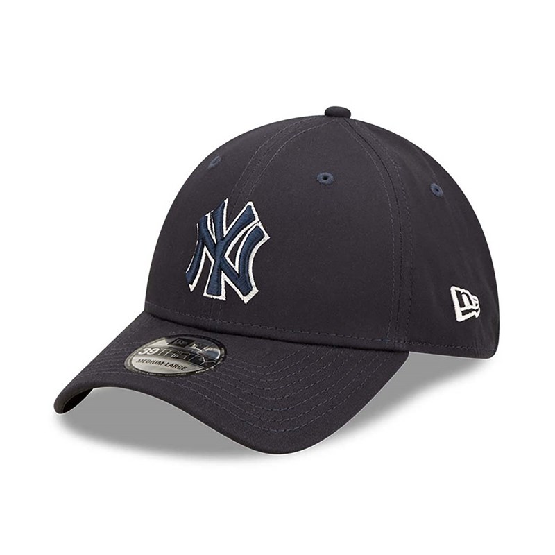 Blue New Era New York Yankees Team Outline Stretch Fit Cap 39thirty | ZHWN19428