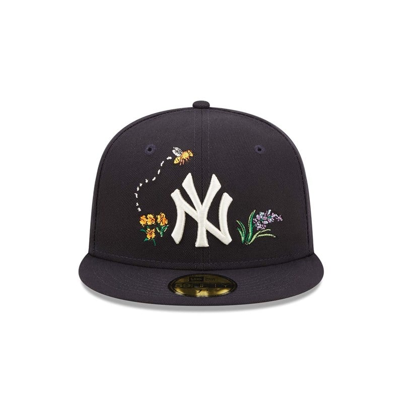 Blue New Era New York Yankees Watercolour Floral Cap 59fifty | PYBR38142