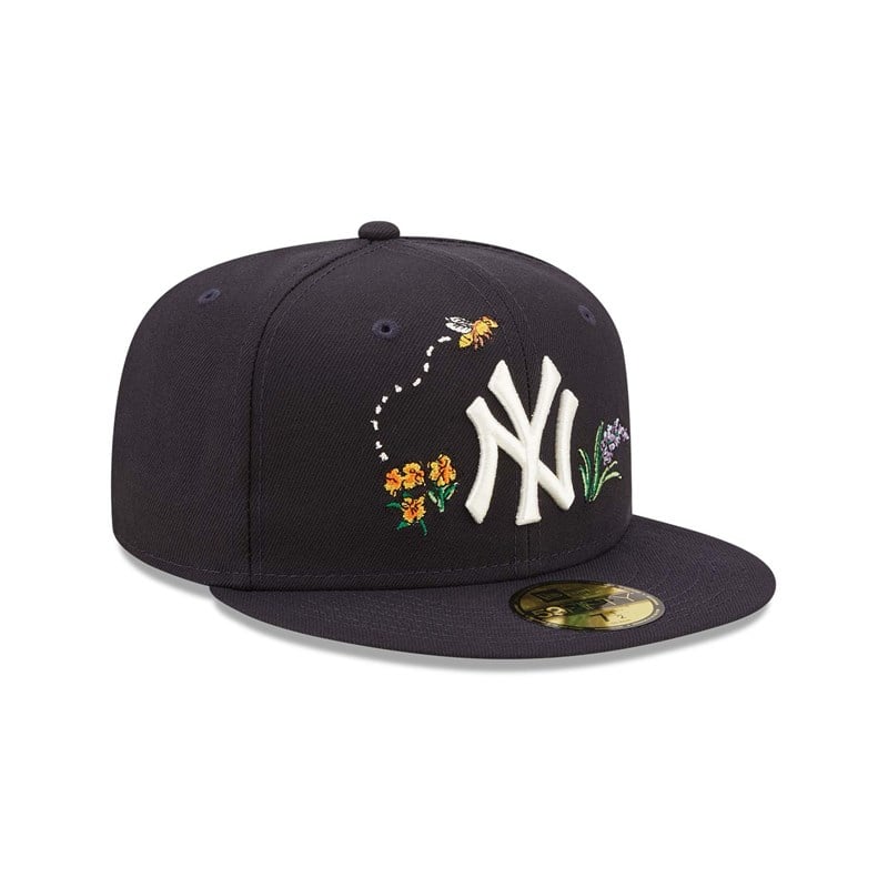 Blue New Era New York Yankees Watercolour Floral Cap 59fifty | PYBR38142