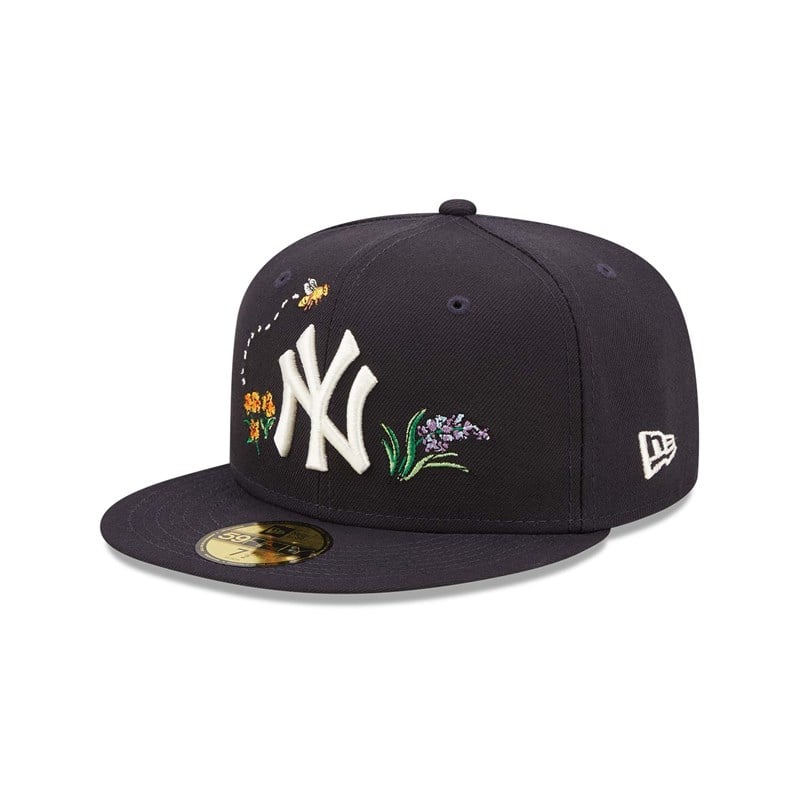 Blue New Era New York Yankees Watercolour Floral Cap 59fifty | PYBR38142