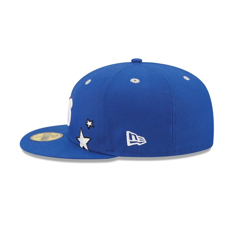 Blue New Era Philadelphia 76ers Teddy Fitted Cap 59fifty | ZJTA57862