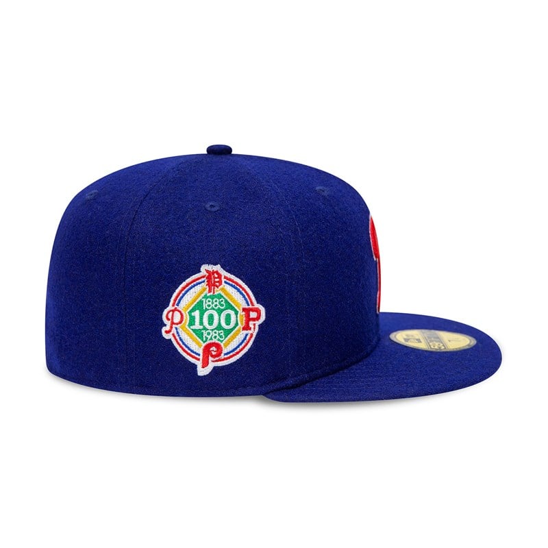 Blue New Era Philadelphia Phillies Anniversary Fitted Cap 59fifty | COBJ61379