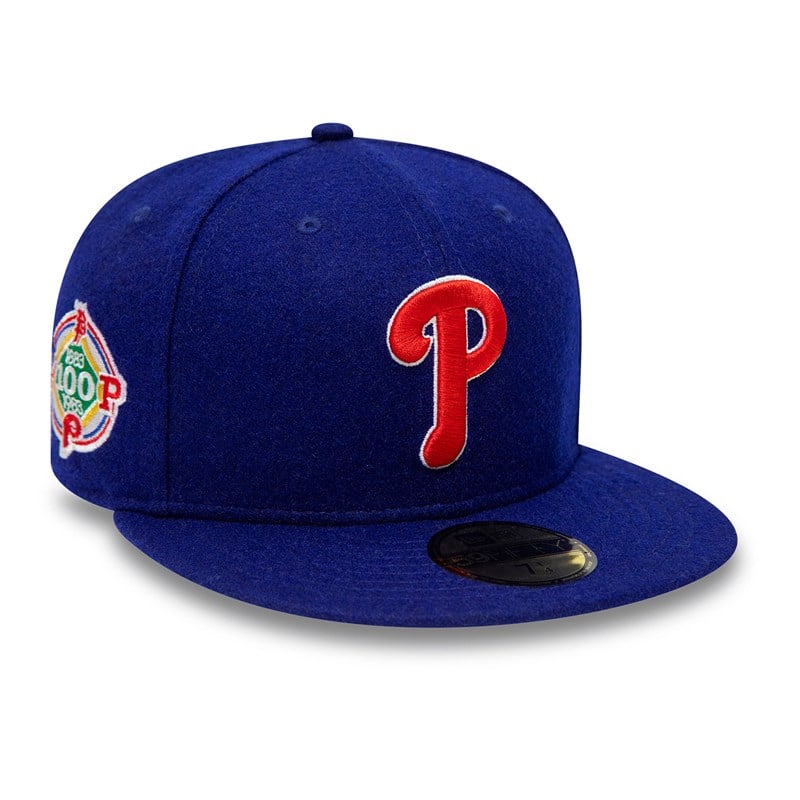 Blue New Era Philadelphia Phillies Anniversary Fitted Cap 59fifty | COBJ61379