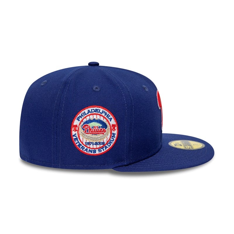 Blue New Era Philadelphia Phillies National League Stadium Fitted Cap 59fifty | PTRM75946