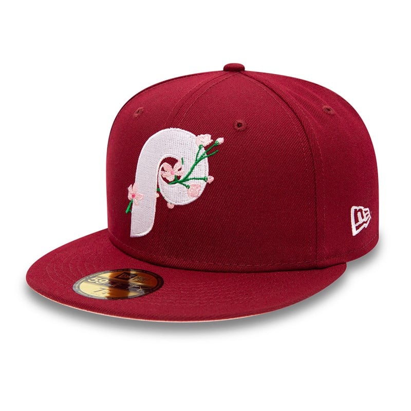 Blue New Era Philadelphia Phillies Side Patch Bloom Fitted Cap 59fifty | TFMK35960