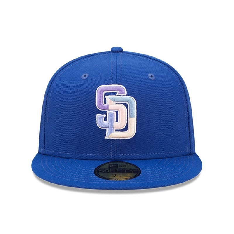 Blue New Era San Diego Padres MLB Nightbreak Team Fitted Cap 59fifty | FKJP90437