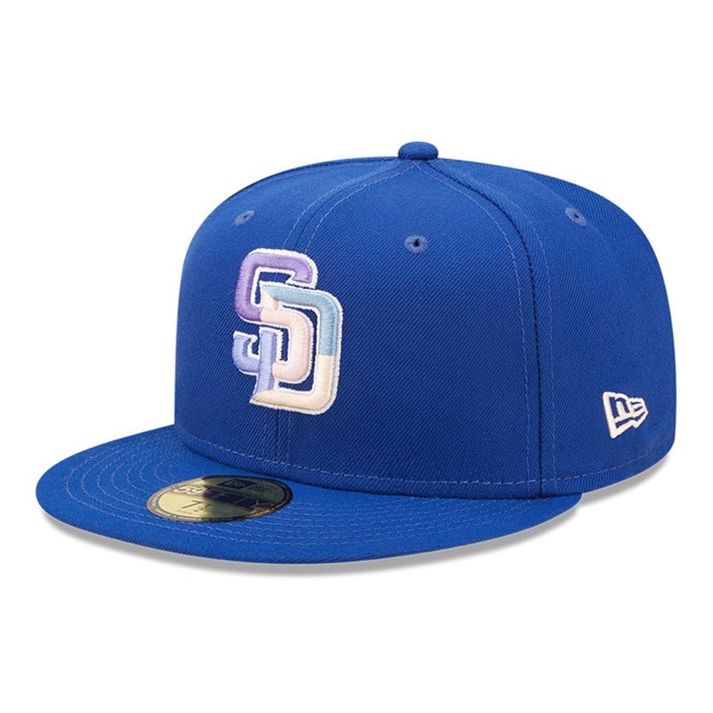 Blue New Era San Diego Padres MLB Nightbreak Team Fitted Cap 59fifty | FKJP90437