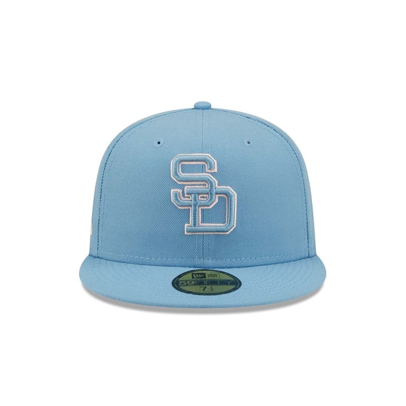 Blue New Era San Diego Padres Pastel Fitted Cap 59fifty | QMES65024