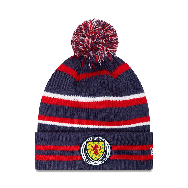 Blue New Era Scottish Fa Sport Youth Beanie Hat Knit | NZFP50243