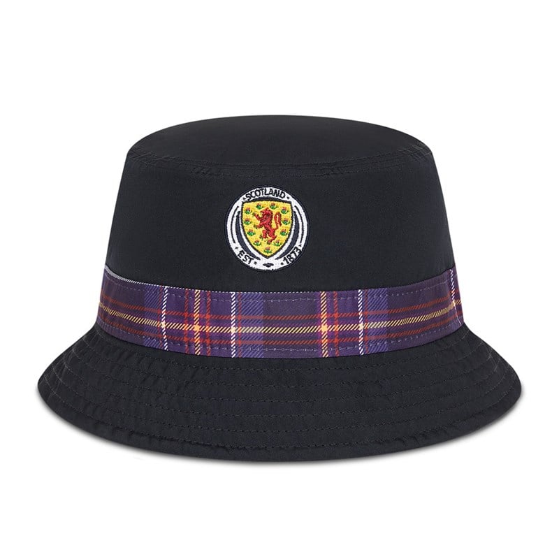 Blue New Era Scottish Fa Tartan Logo Bucket | EPRZ13802