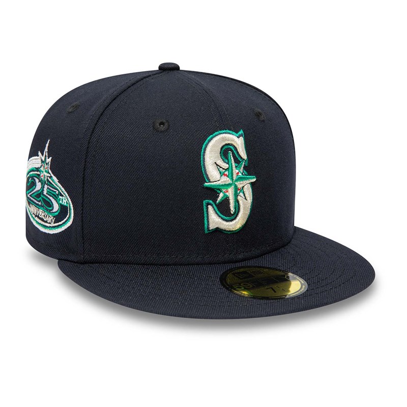 Blue New Era Seattle Mariners 25th Anniversary Fitted Cap 59fifty | VTIB74953