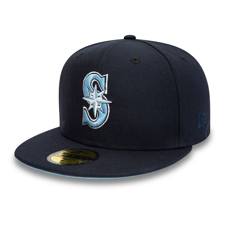 Blue New Era Seattle Mariners 35 Years Fitted Cap 59fifty | HCDO53409