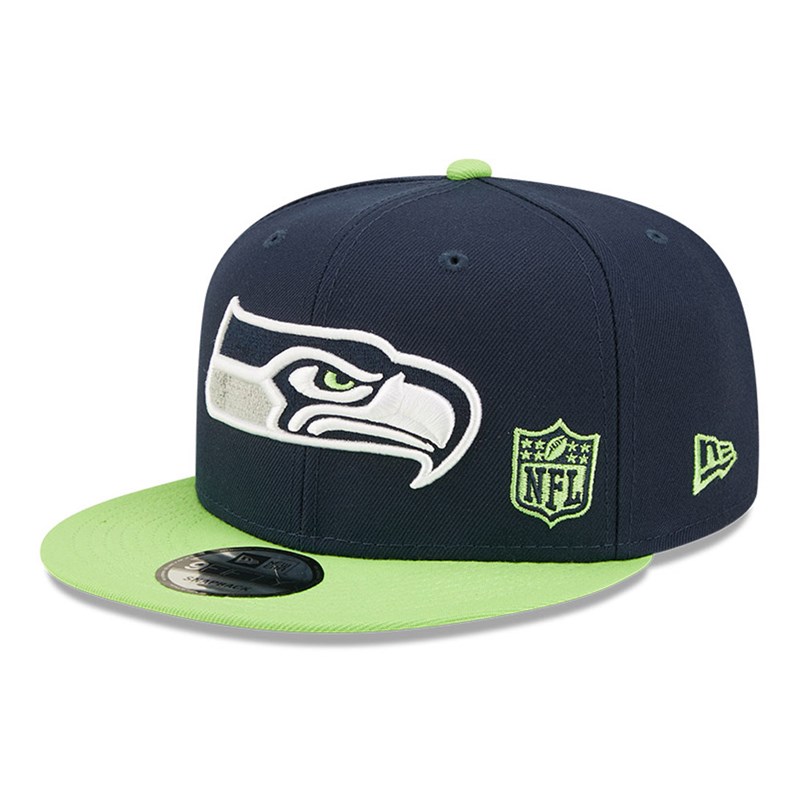 Blue New Era Seattle Seahawks NFL Letter Arch Cap 9fifty | ZEAX57143