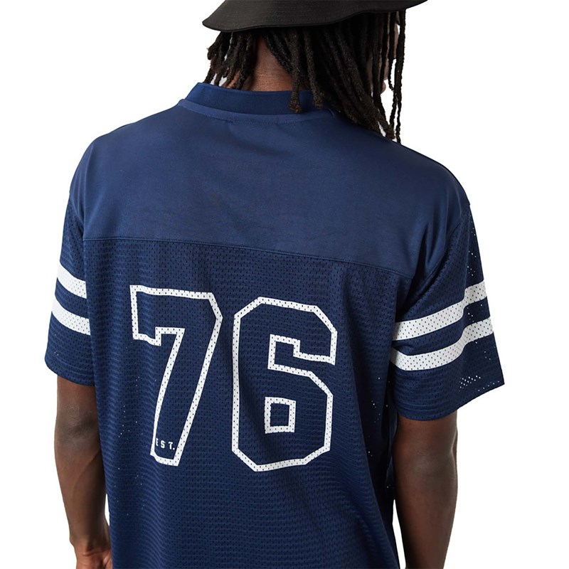 Blue New Era Seattle Seahawks NFL Script Jersey T-Shirt | YEZR67854