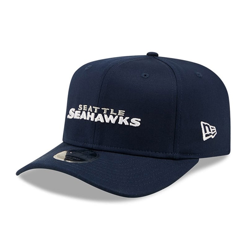 Blue New Era Seattle Seahawks Wordmark Stretch Snap Cap 9fifty | FUVL81024