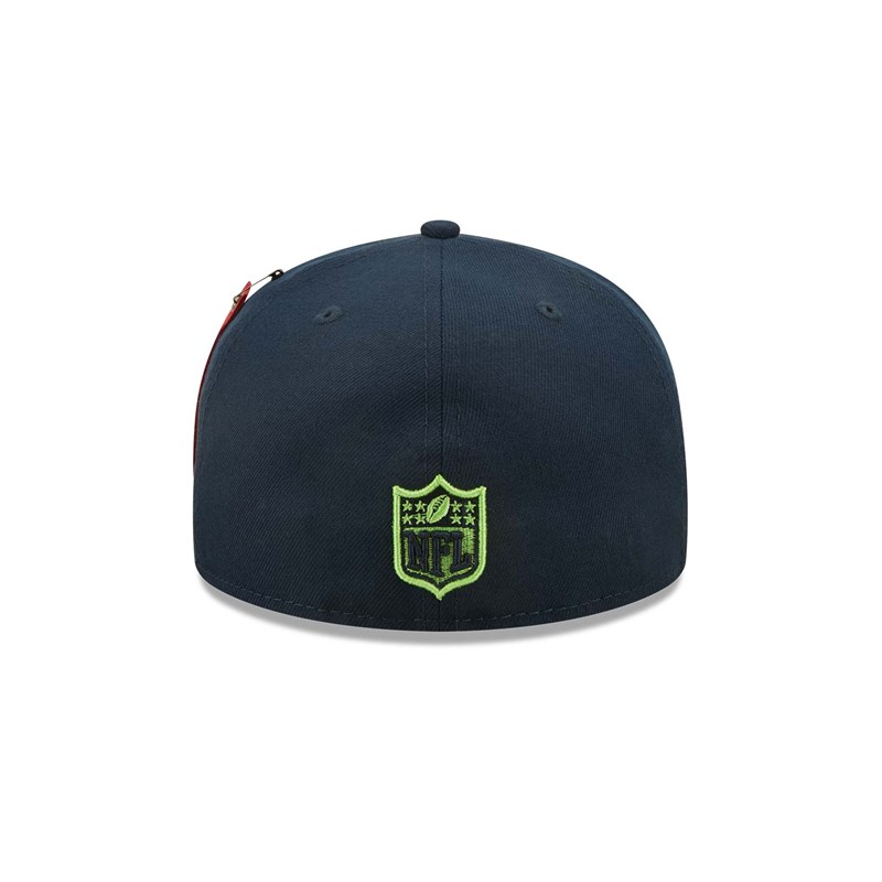 Blue New Era Seattle Seahawks X Alpha Industries Fitted Cap 59fifty | NVXA79260