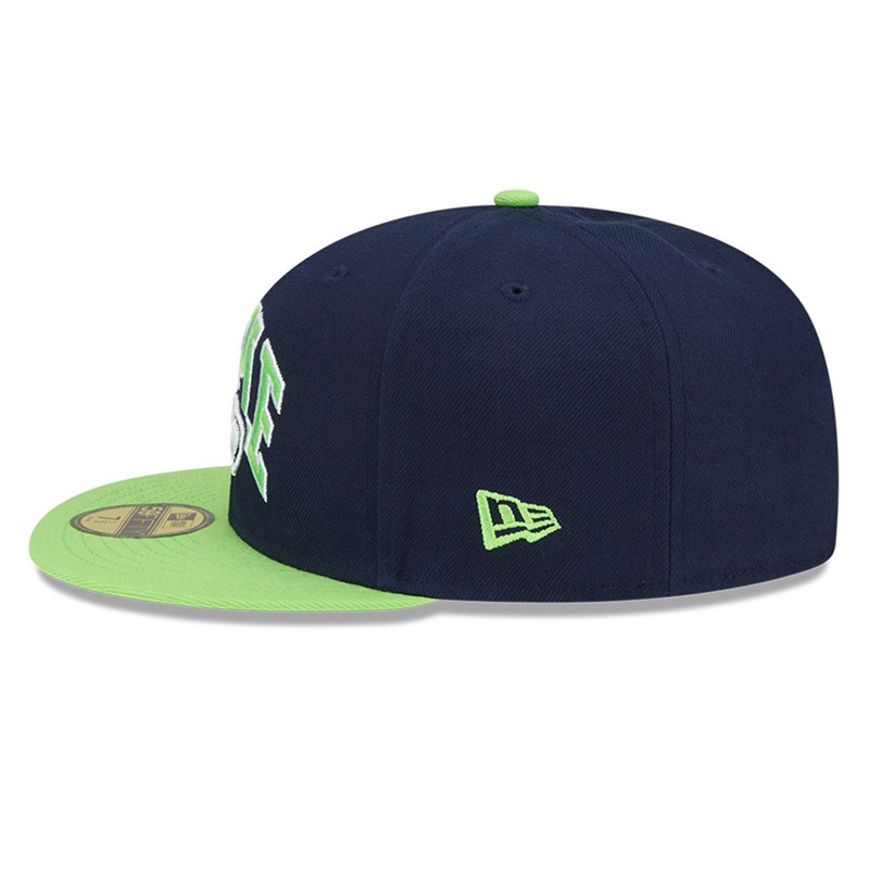 Blue New Era Seattle Seahawks X Staple Fitted Cap 59fifty | ELFW29536