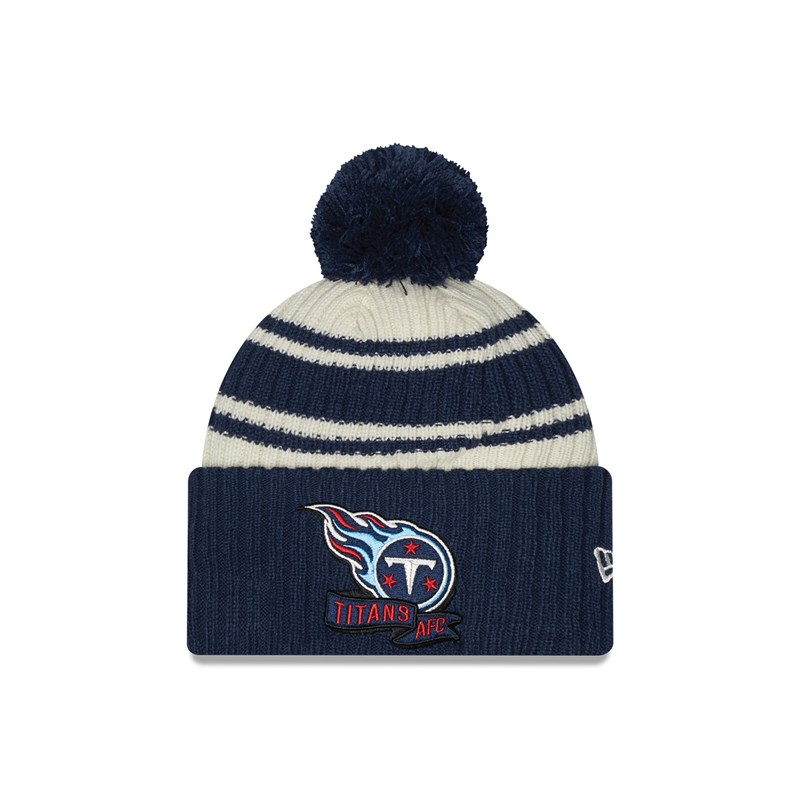 Blue New Era Tennessee Titans NFL Sideline Beanie Hat Knit | EJSW73512