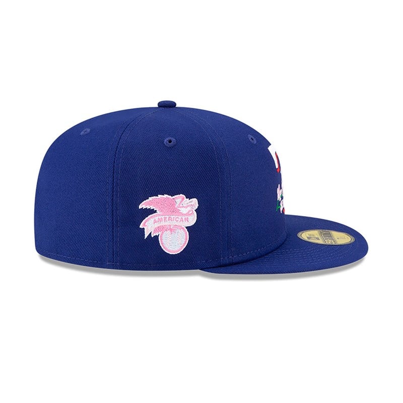 Blue New Era Texas Rangers Side Patch Bloom Fitted Cap 59fifty | GAEQ48325