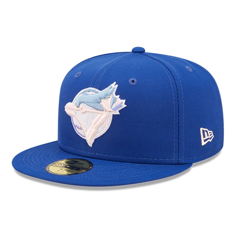 Blue New Era Toronto Jays MLB Nightbreak Team Fitted Cap 59fifty | UQZY05461