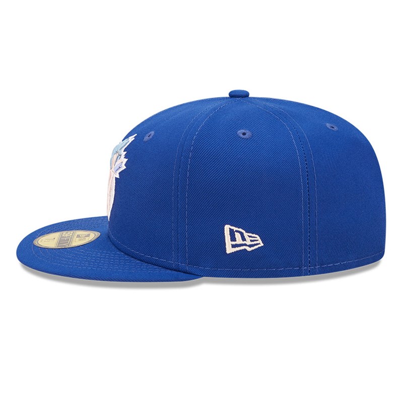 Blue New Era Toronto Jays MLB Nightbreak Team Fitted Cap 59fifty | UQZY05461